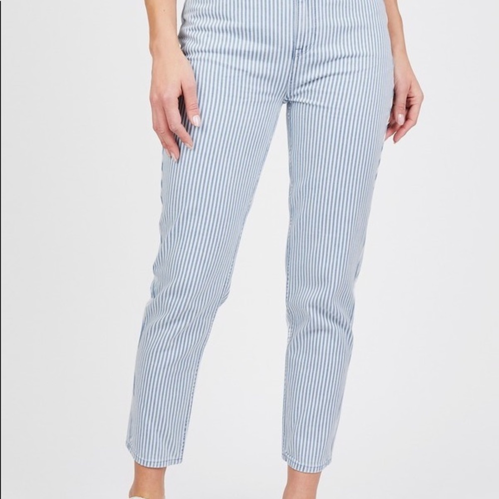 Juicy Couture High Rise Stripe Skinny Jean